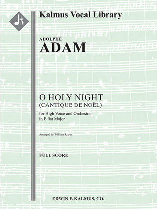 Book cover for O Holy Night (Cantique de Noel) orchestration for high voice in Eb