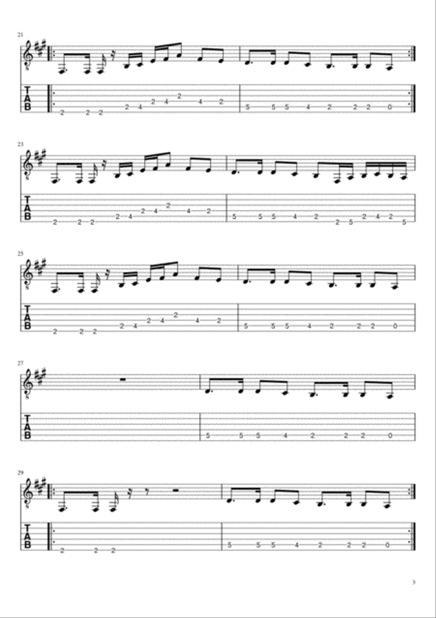R U Mine? Guitar Tablature scores gallery preview page 3
