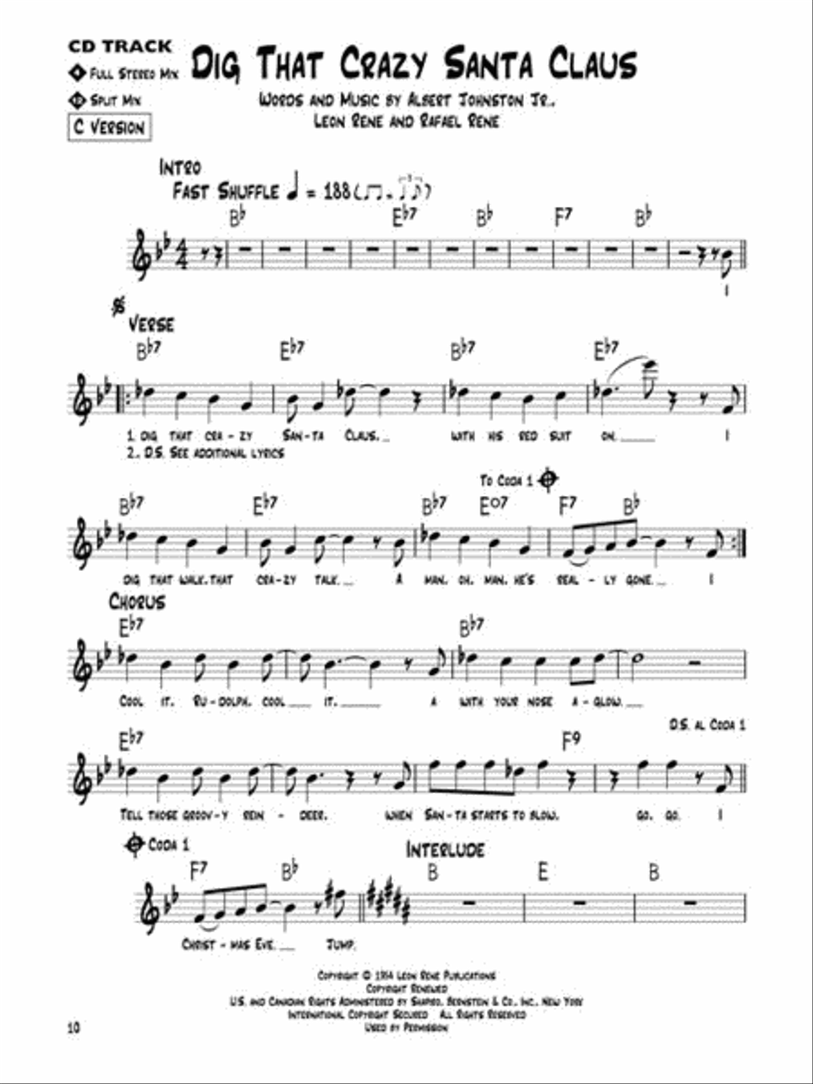 Christmas Blues C Instrument scores gallery preview page 5