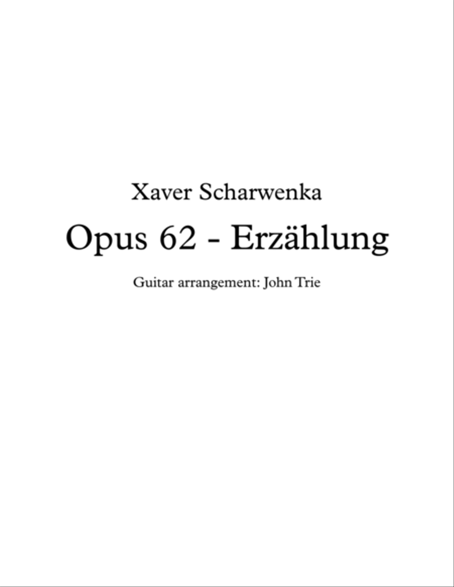 Opus 62, Erzahlung Acoustic Guitar scores gallery preview page 1