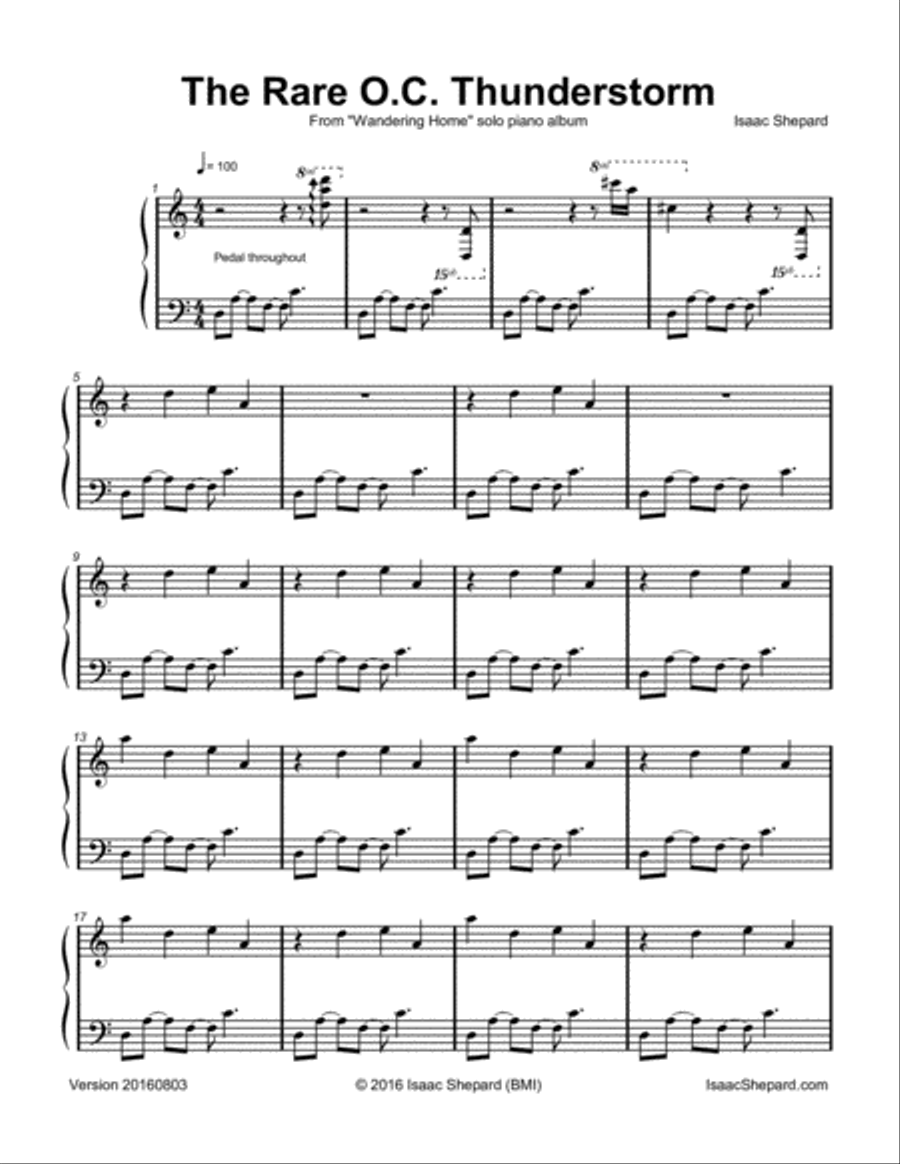 The Rare O.C. Thunderstorm Piano Solo scores gallery preview page 2