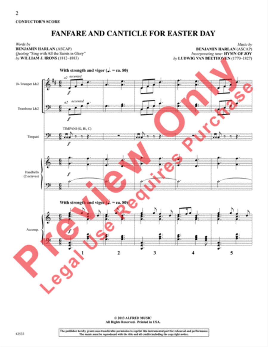 Fanfare and Canticle for Easter Day Choir scores gallery preview page 3