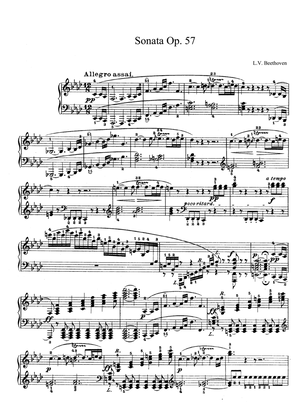 Beethoven Sonata Op. 57 No. 23 'Appassionata' in F Minor