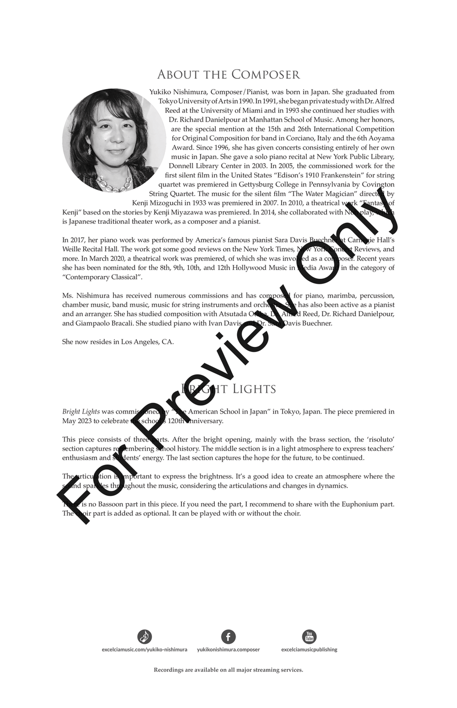 Bright Lights Bright Lights Full Orchestra scores gallery preview page 3