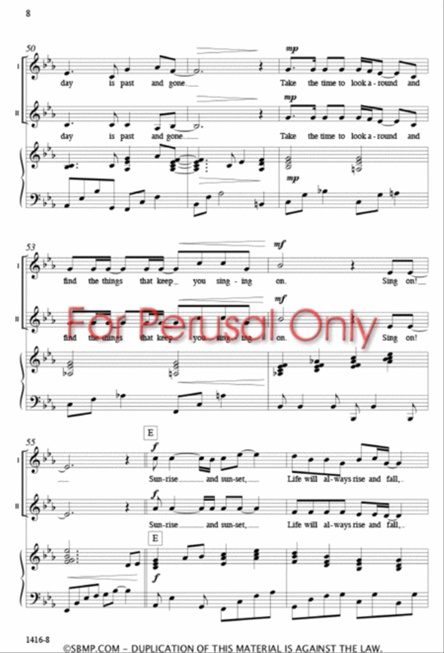 Sing On! - Two-part Octavo 2-Part scores gallery preview page 7