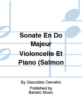 Book cover for Sonate En Do Majeur Violoncelle Et Piano (Salmon