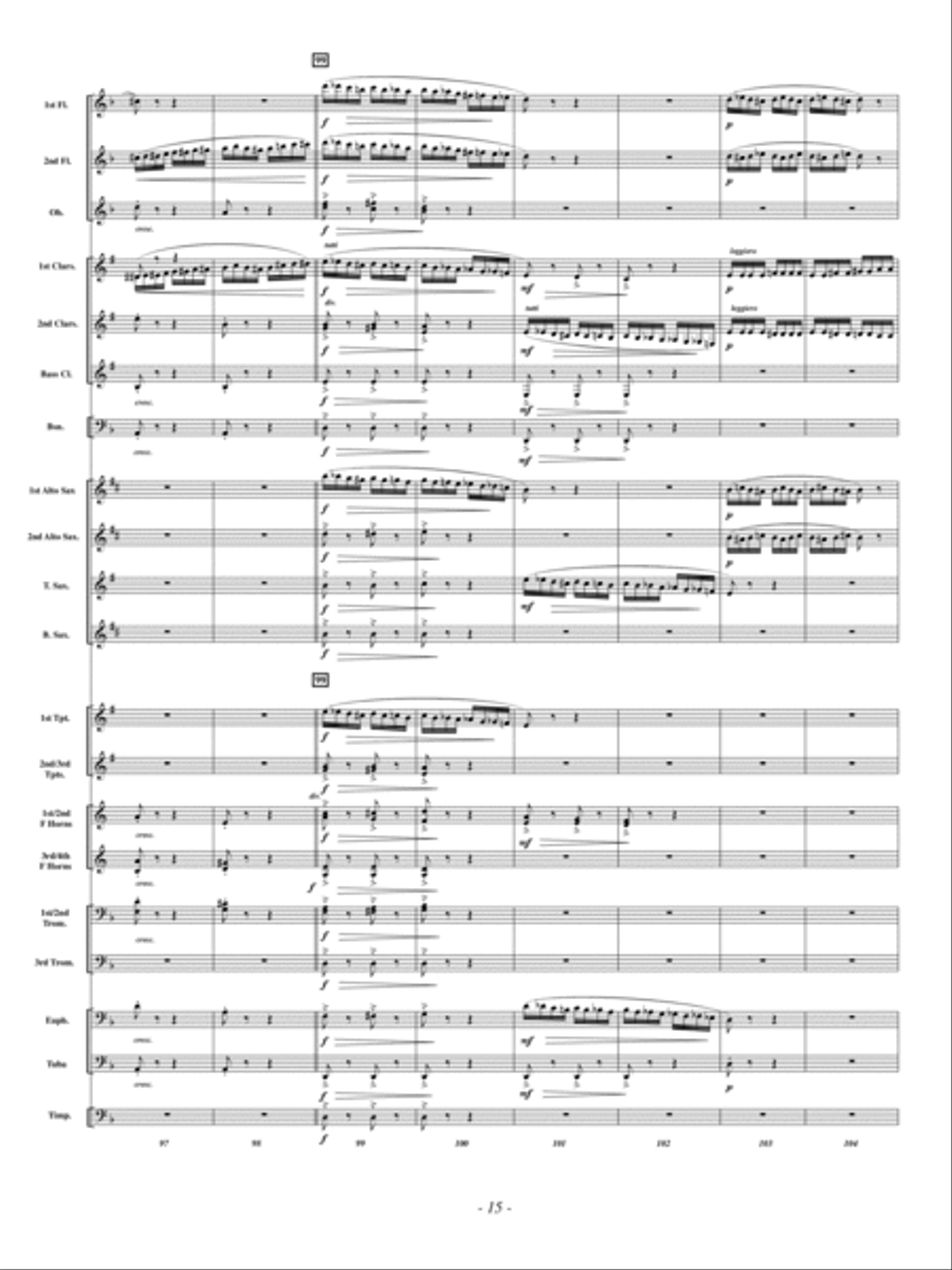 The Flight of the Bumble Bee Concert Band scores gallery preview page 14