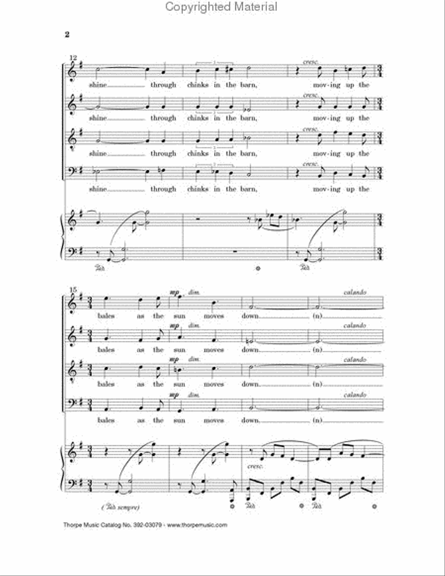 Let Evening Come Let Evening Come 4-Part scores gallery preview page 3