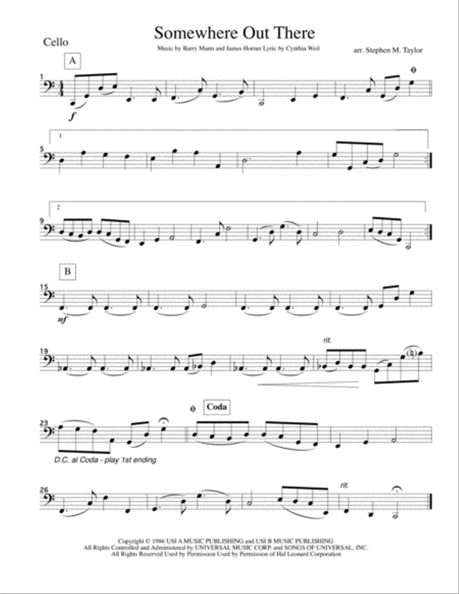Somewhere Out There String Quartet scores gallery preview page 4