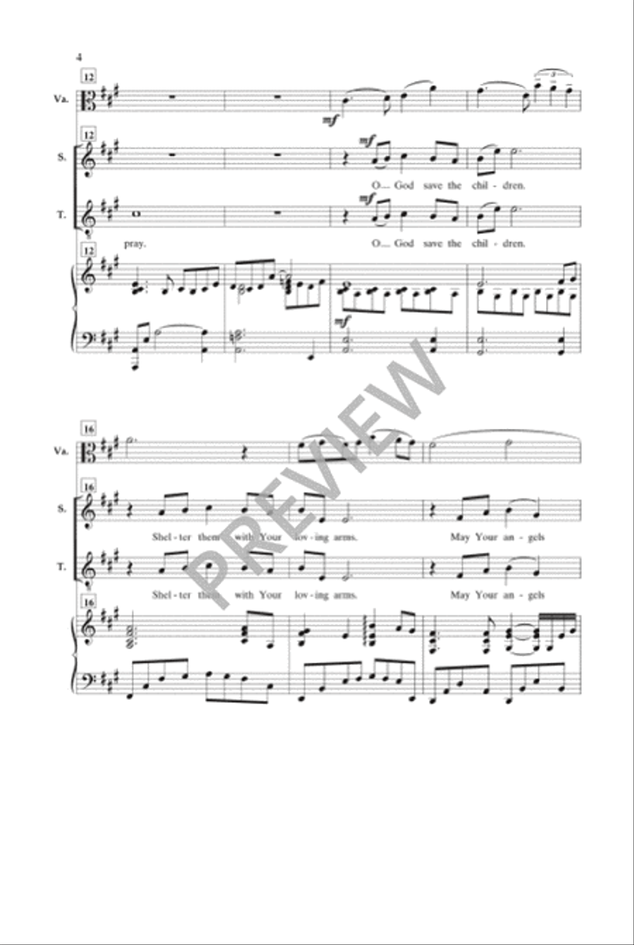 For the Sake of Our Children 4-Part scores gallery preview page 5