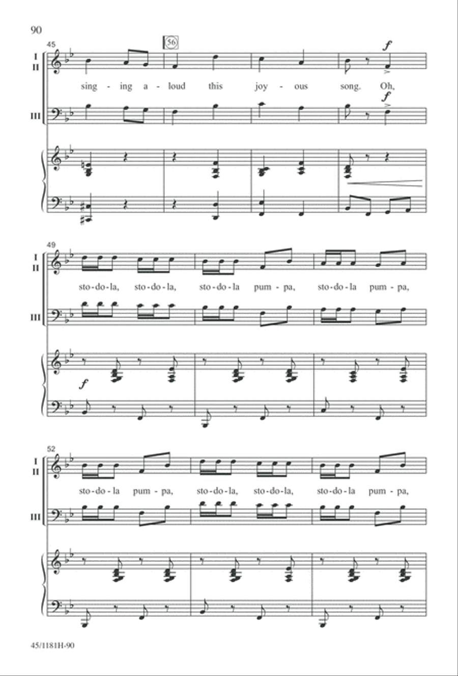 Contemporary Choral Classics 3-Part scores gallery preview page 90