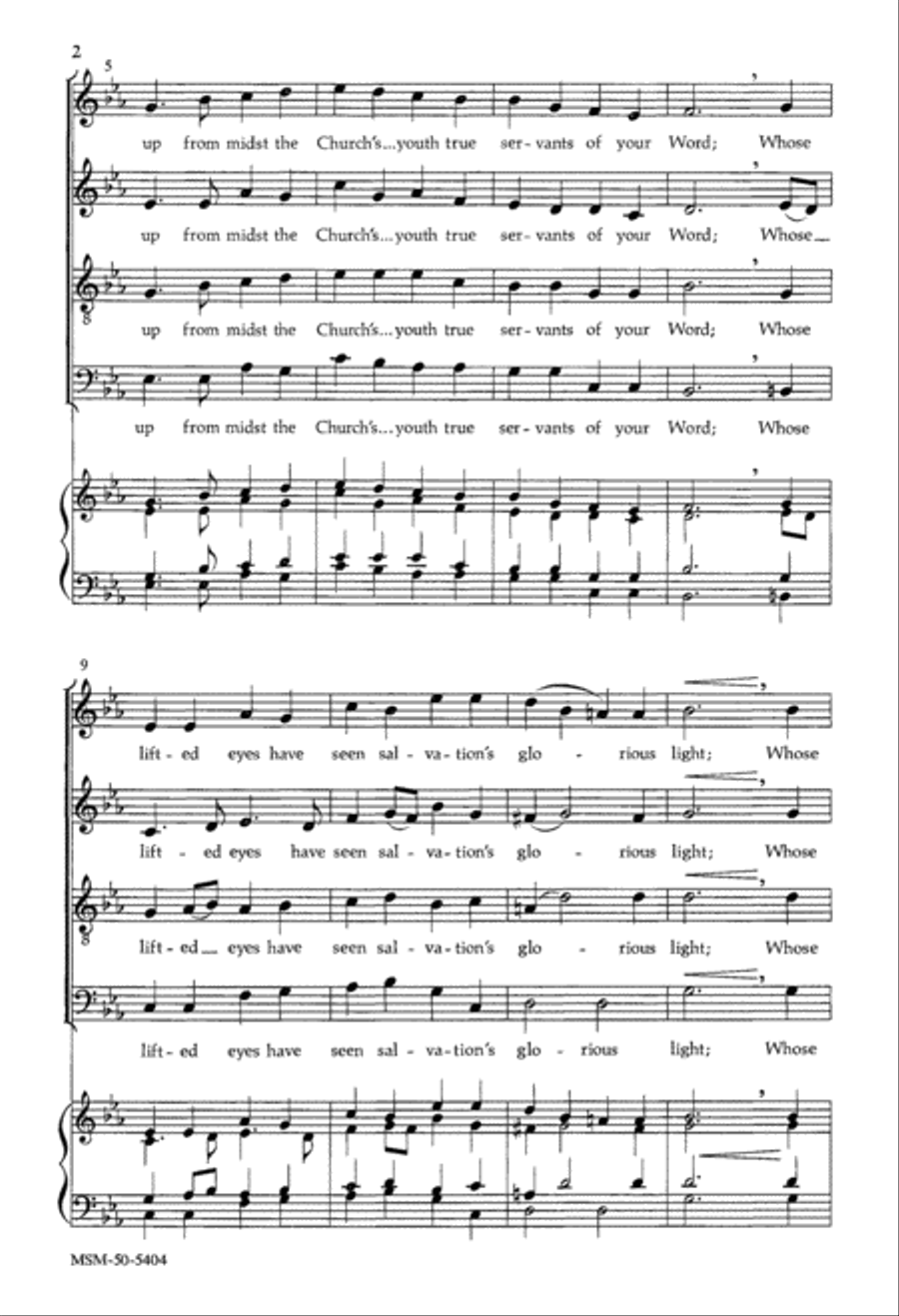 Pour Down, O Holy Spirit 4-Part scores gallery preview page 3