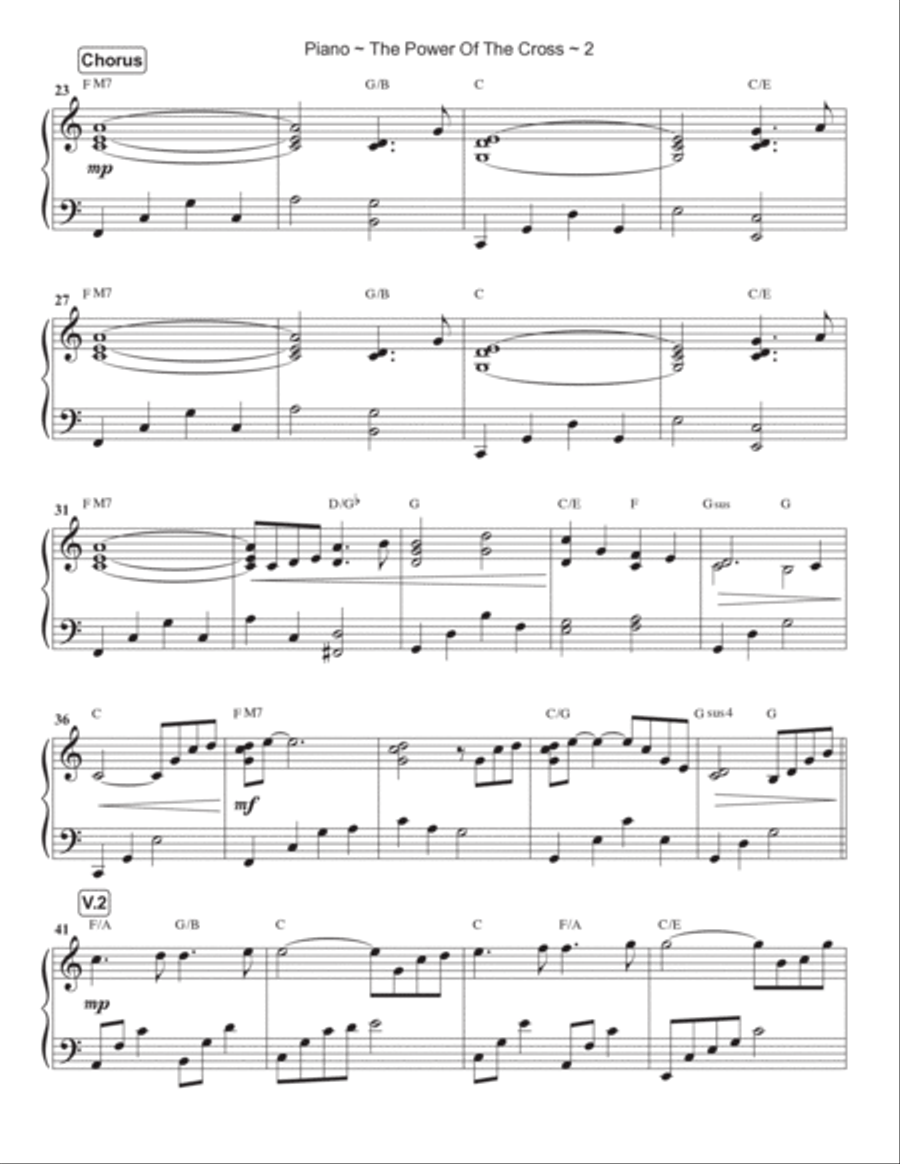 The Power Of The Cross (oh To See The Dawn) Piano Solo scores gallery preview page 3
