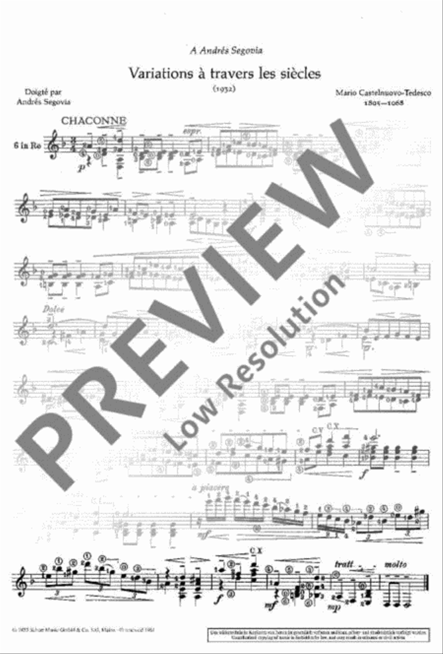 Variations à travers les siècles Classical Guitar scores gallery preview page 3