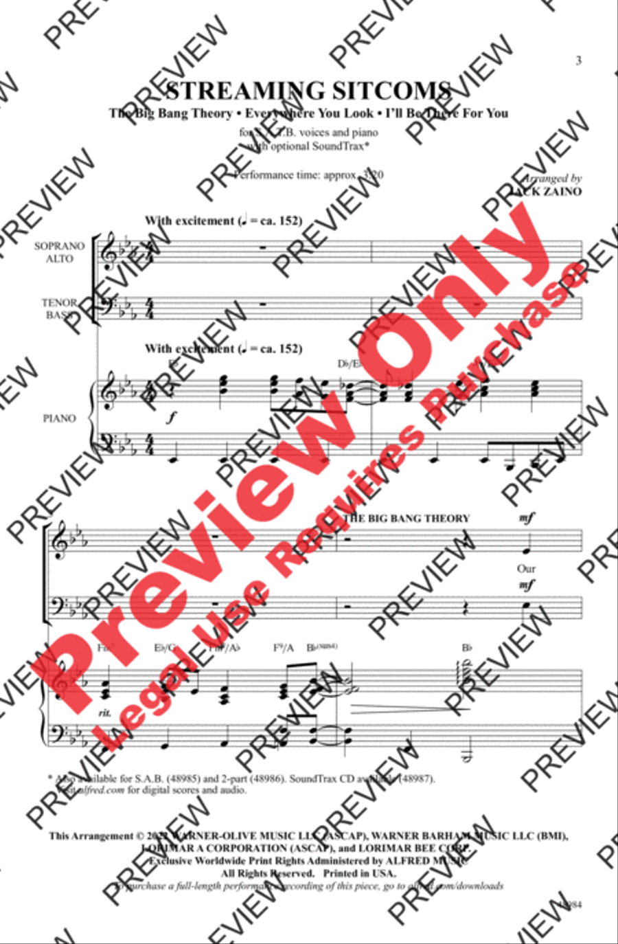 Streaming Sitcoms Streaming Sitcoms 4-Part scores gallery preview page 3