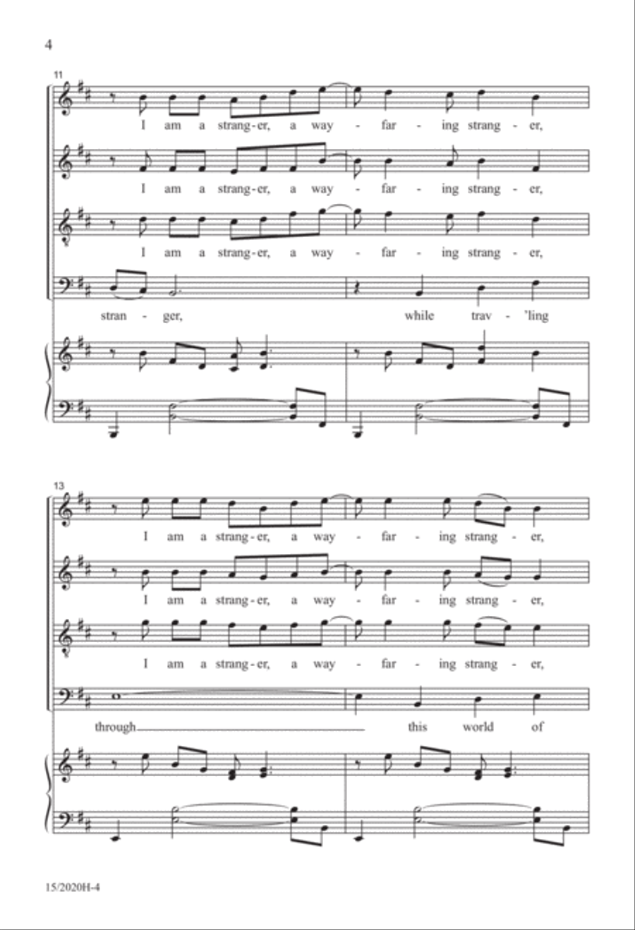 Wayfaring Stranger Wayfaring Stranger 4-Part scores gallery preview page 4