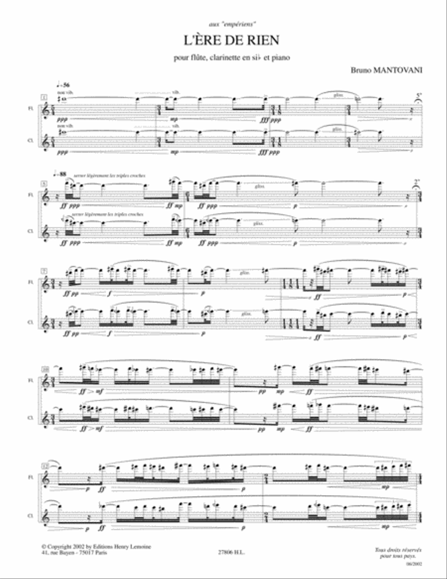 L'Ere De Rien Clarinet scores gallery preview page 2