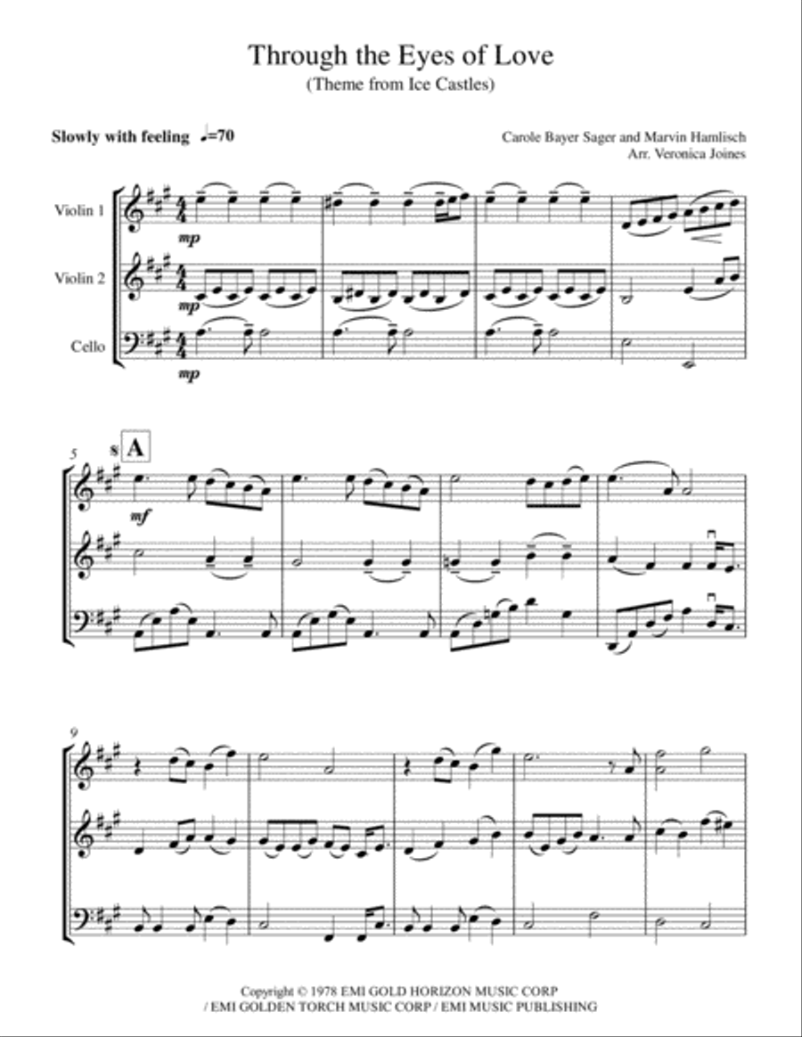 Through The Eyes Of Love Through The Eyes Of Love String Trio scores gallery preview page 2