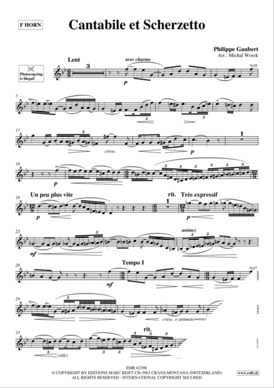 Cantabile et Scherzetto Cantabile et Scherzetto Horn scores gallery preview page 3