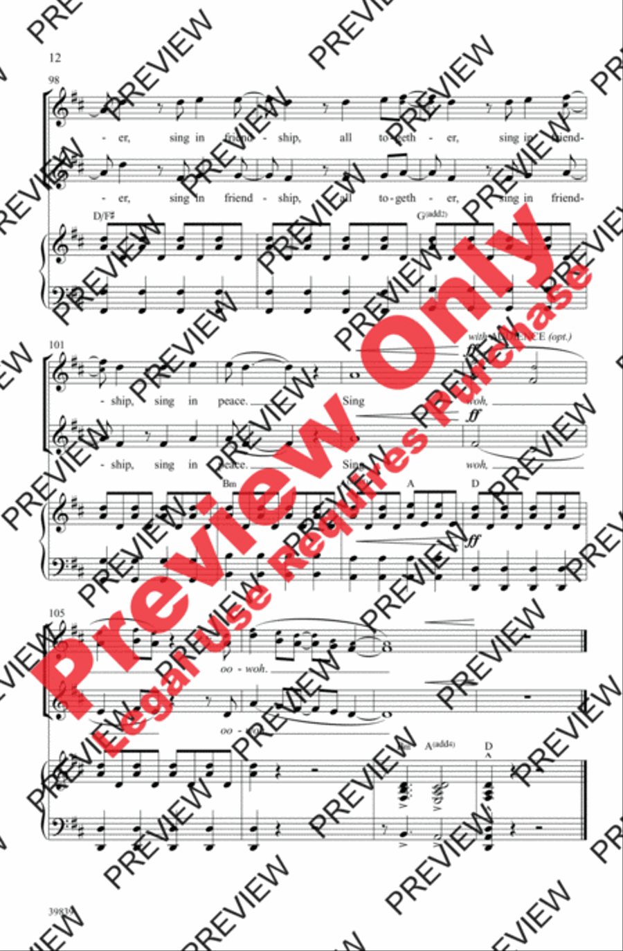 Rhythms of One World 2-Part scores gallery preview page 12