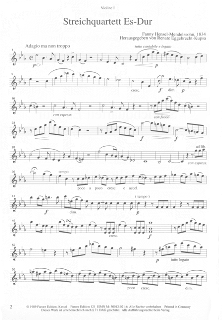 Streichquartett Es-Dur Chamber Music scores gallery preview page 2
