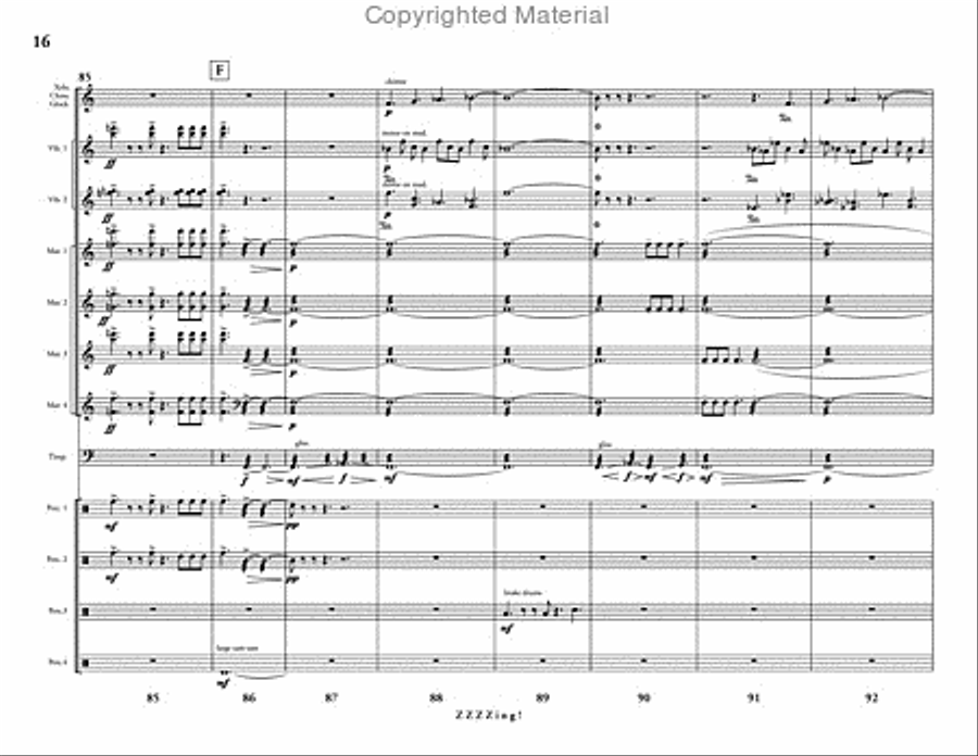 ZZZZing! ZZZZing! Percussion Ensemble scores gallery preview page 17