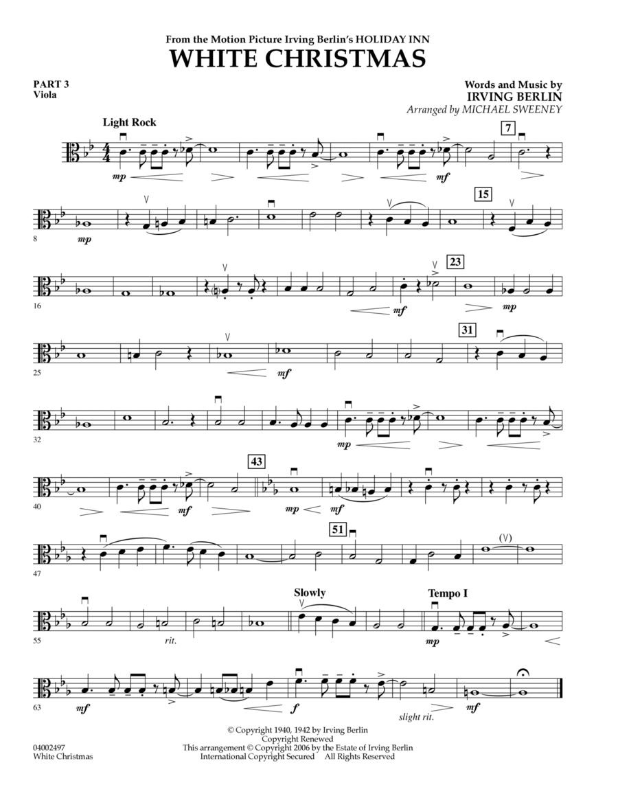 White Christmas Pt.3 Viola by Irving Berlin Concert Band