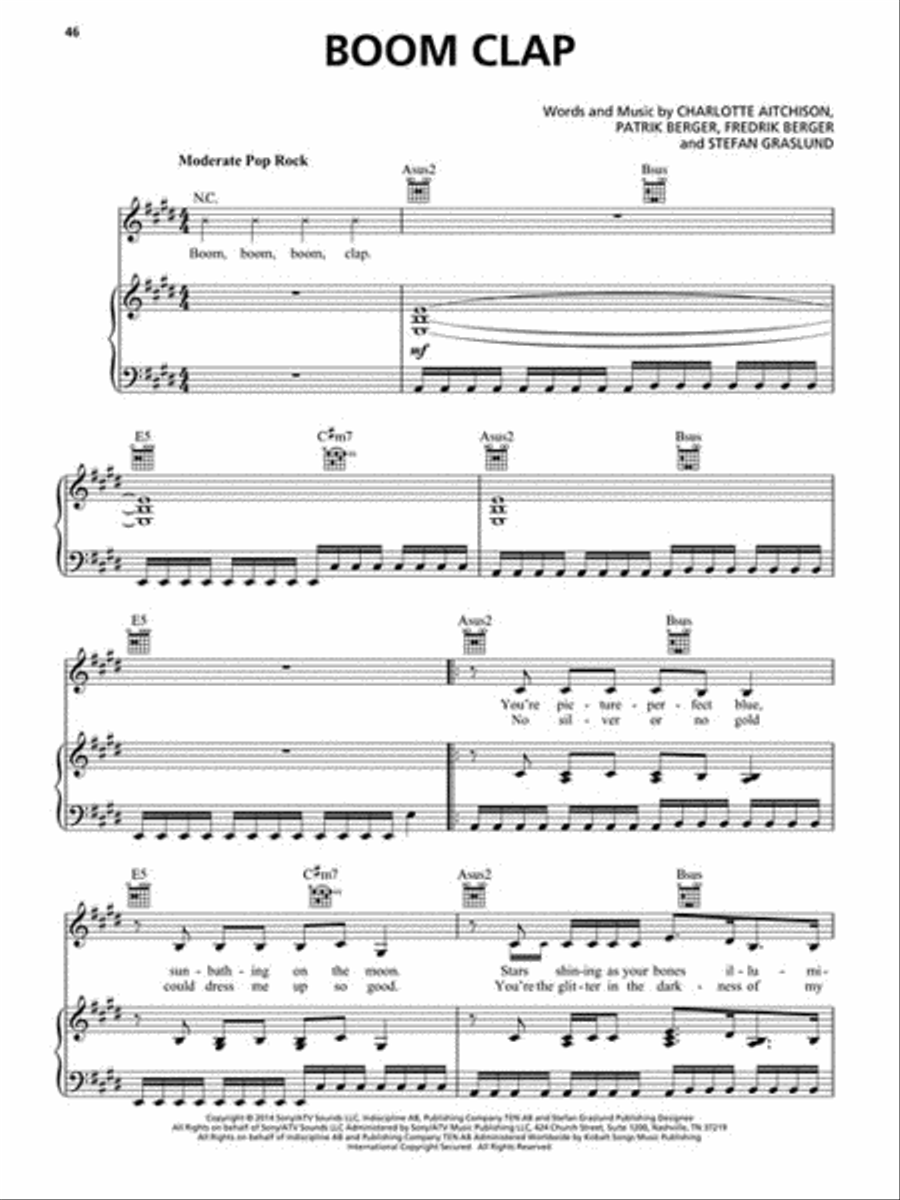 The Fault in Our Stars Piano, Vocal, Guitar scores gallery preview page 4