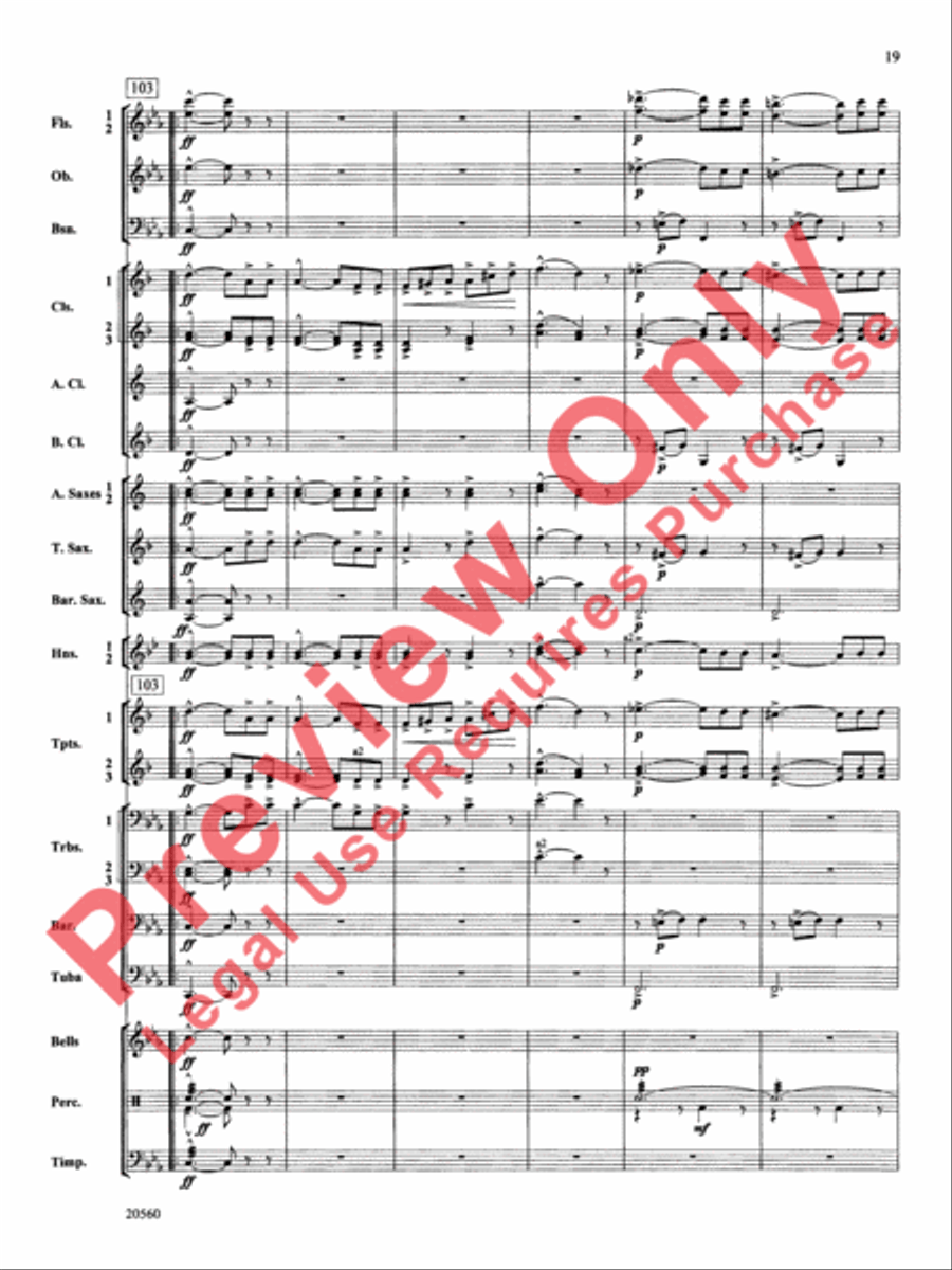 Marche Lorraine Concert Band scores gallery preview page 20