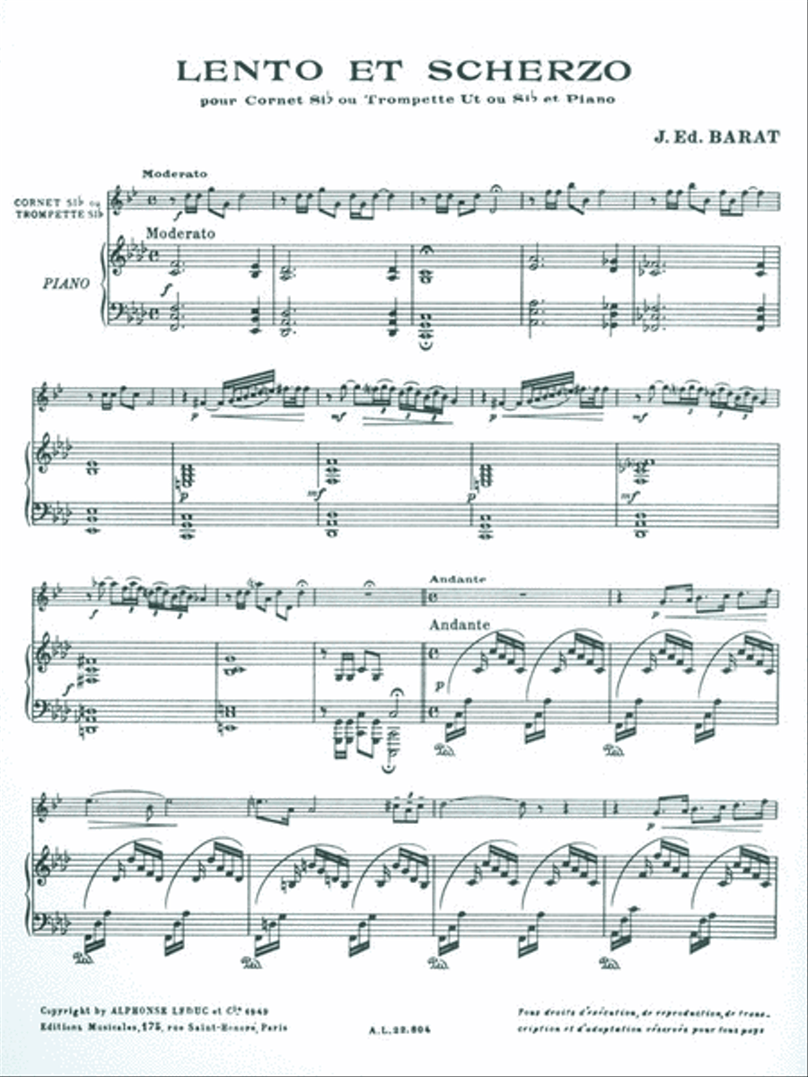 Lento Et Scherzo (trumpet & Piano) Trumpet Solo scores gallery preview page 2