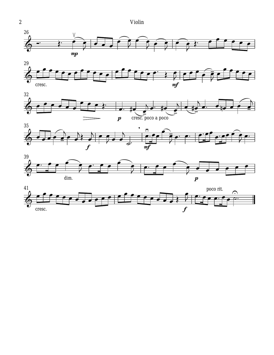 Domine Deus from Gloria in D String Trio scores gallery preview page 2