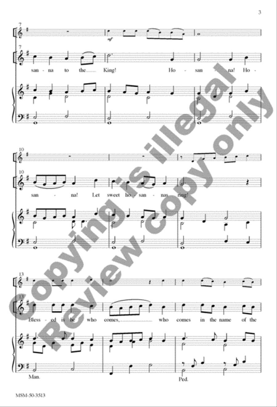 Hosanna, Hosanna! 4-Part scores gallery preview page 3