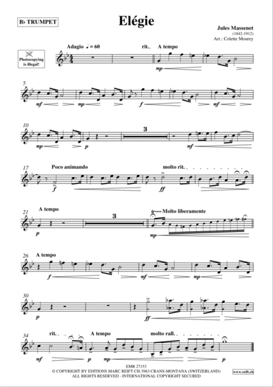 Elegie Elegie Trumpet scores gallery preview page 2