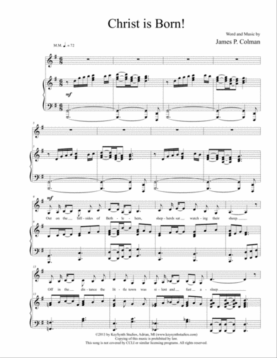 Christ is Born! Low Voice scores gallery preview page 3