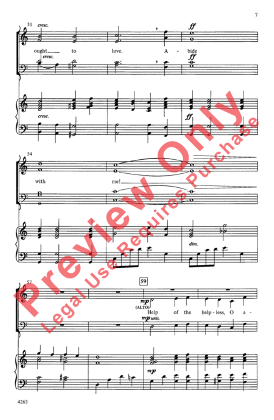 Spirit of God, Abide with Me 4-Part scores gallery preview page 7