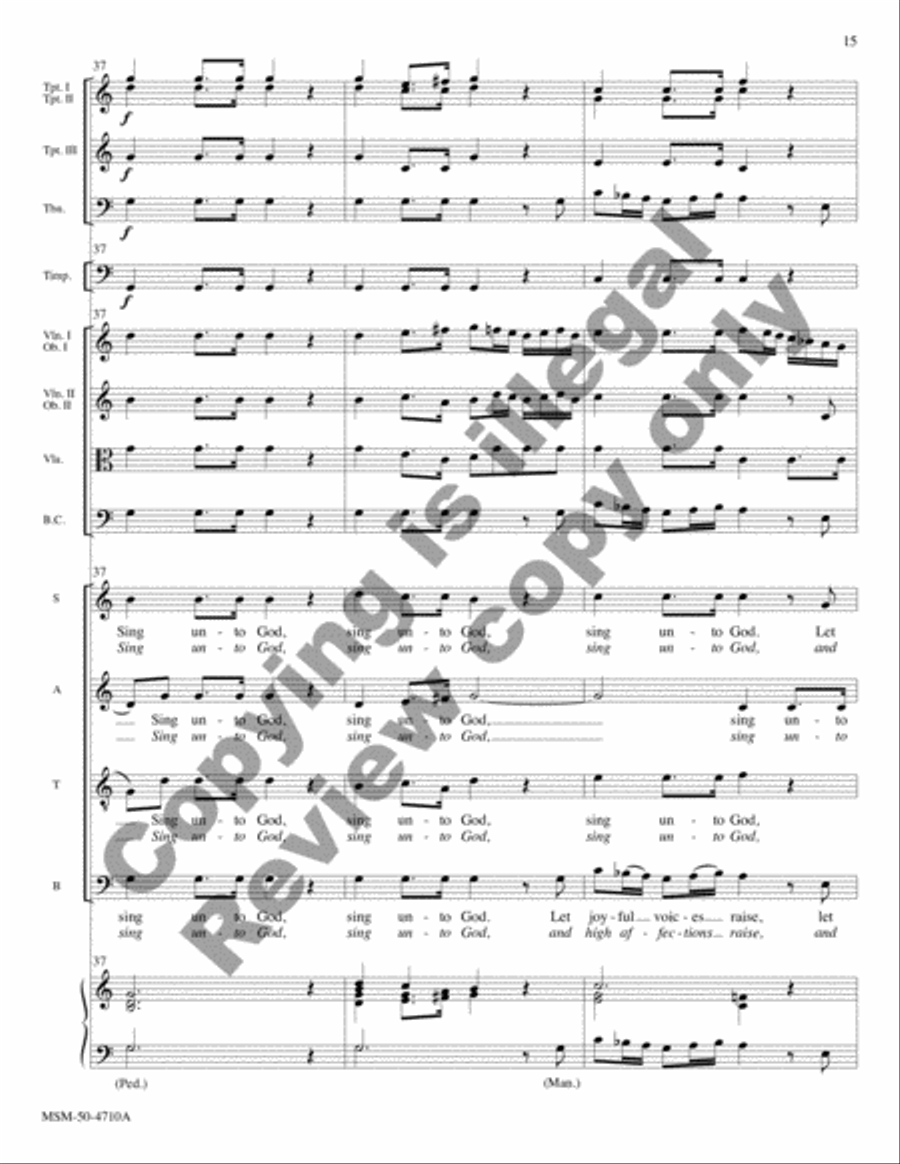 Sing unto God from Judas Maccabaeus (Full Score) Choir scores gallery preview page 10
