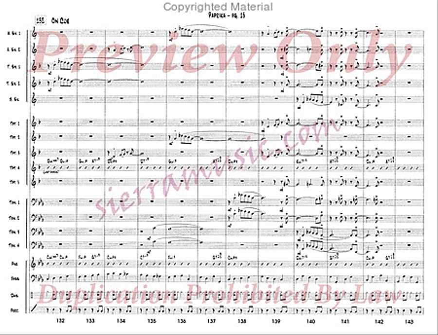 Paprika (MM 1 - Suite Seasonings) Big Band scores gallery preview page 14