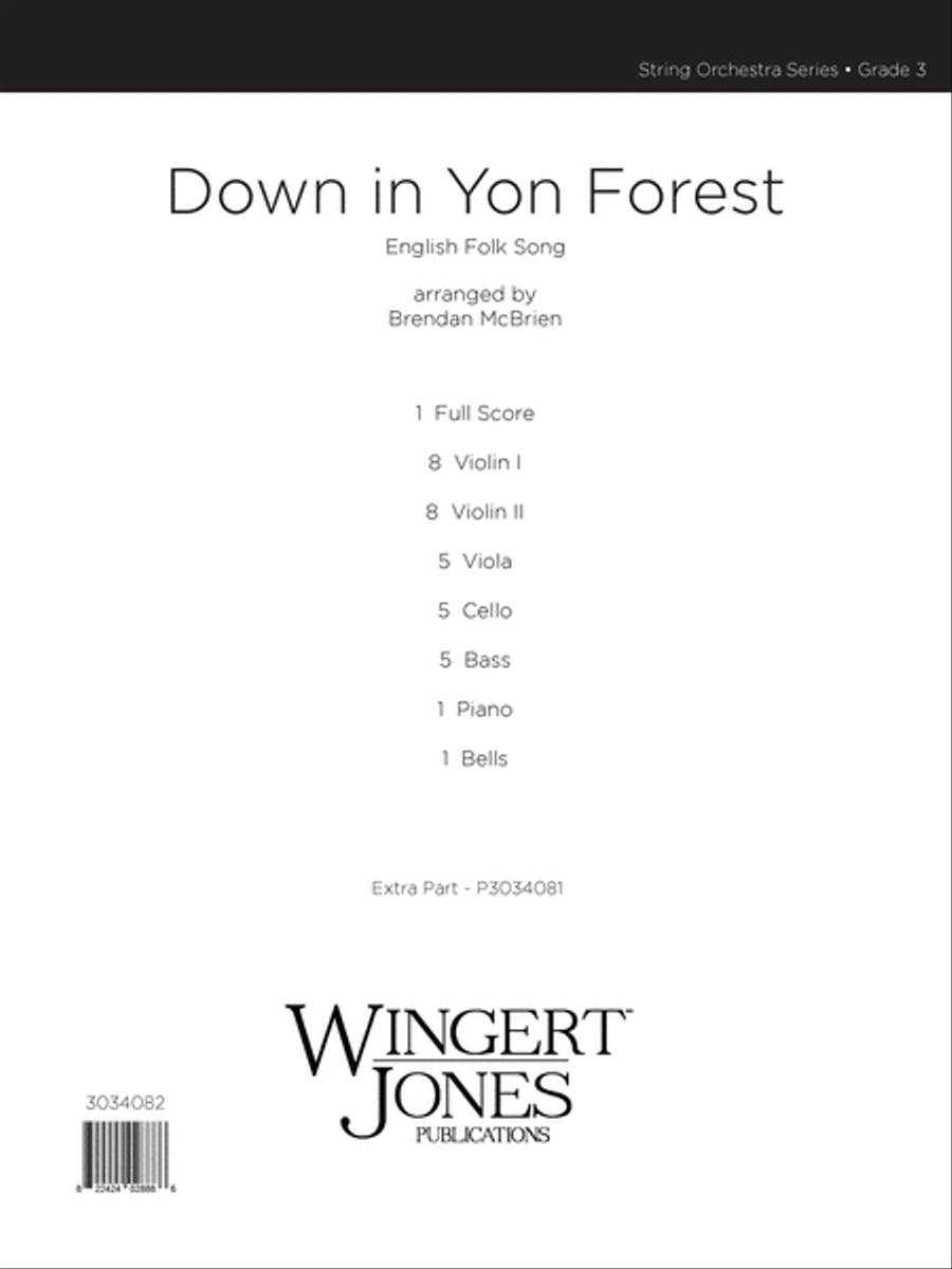 Down in Yon Forest (Score) String Orchestra scores gallery preview page 1