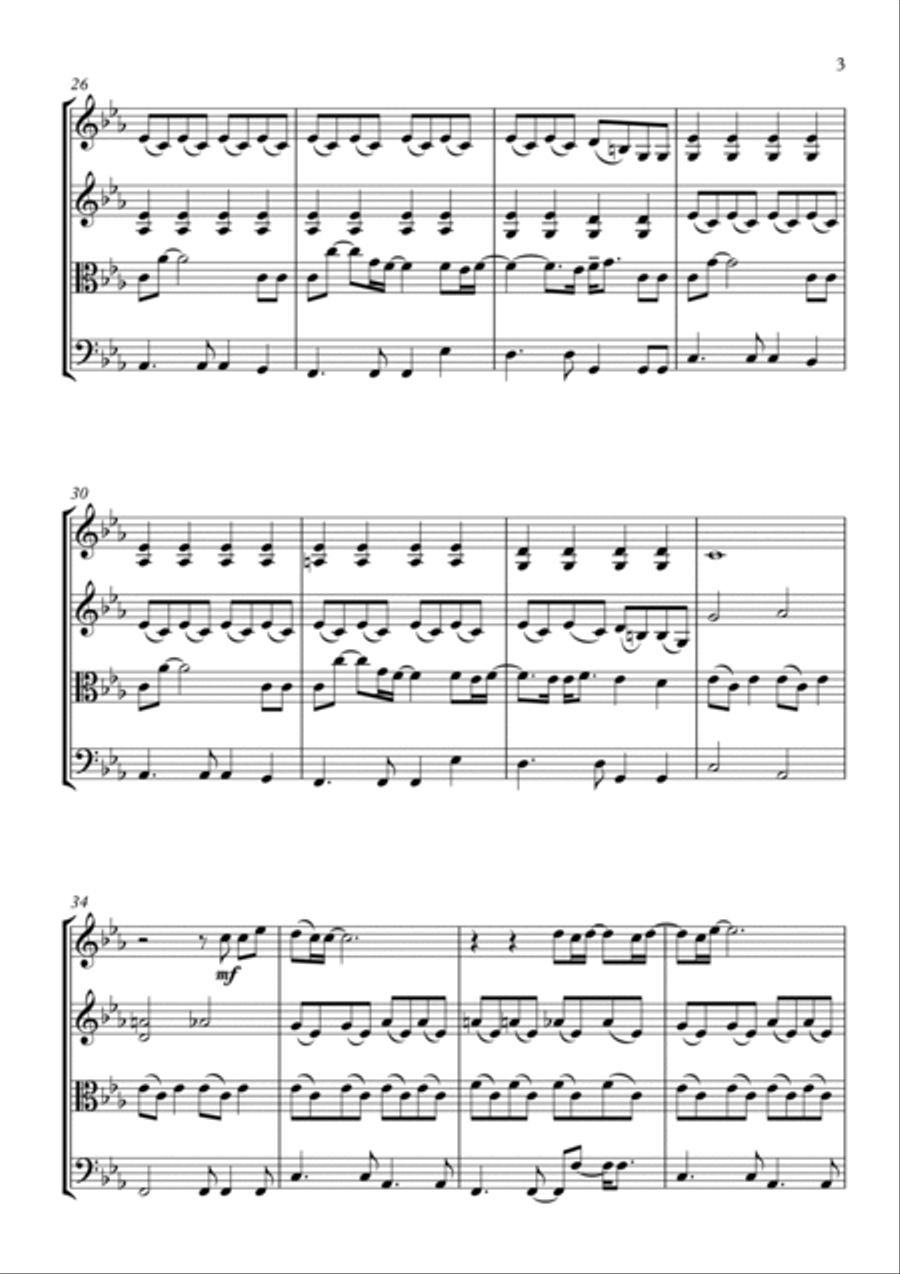 Skyfall String Quartet scores gallery preview page 3