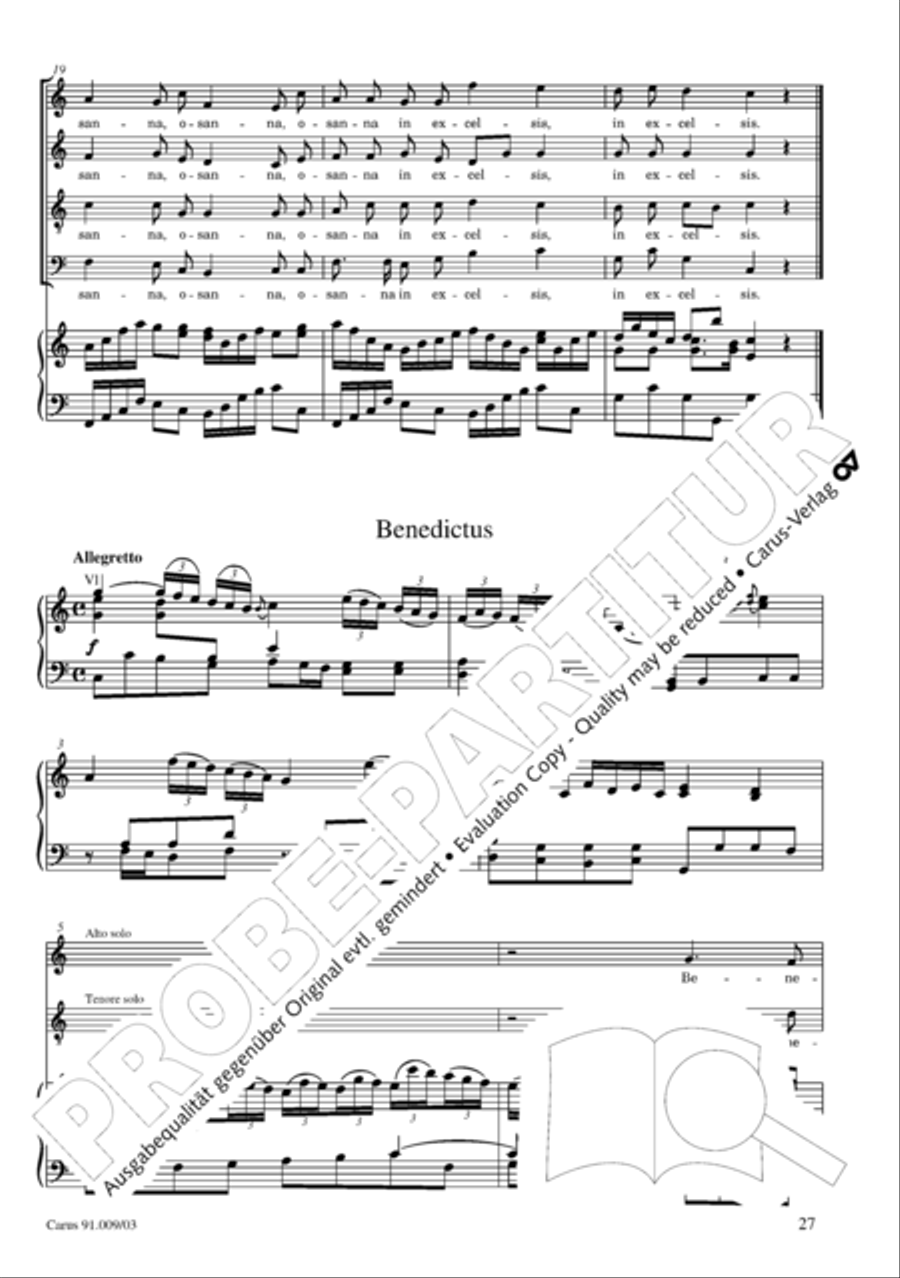 Missa Sancti Gabrielis 4-Part scores gallery preview page 28