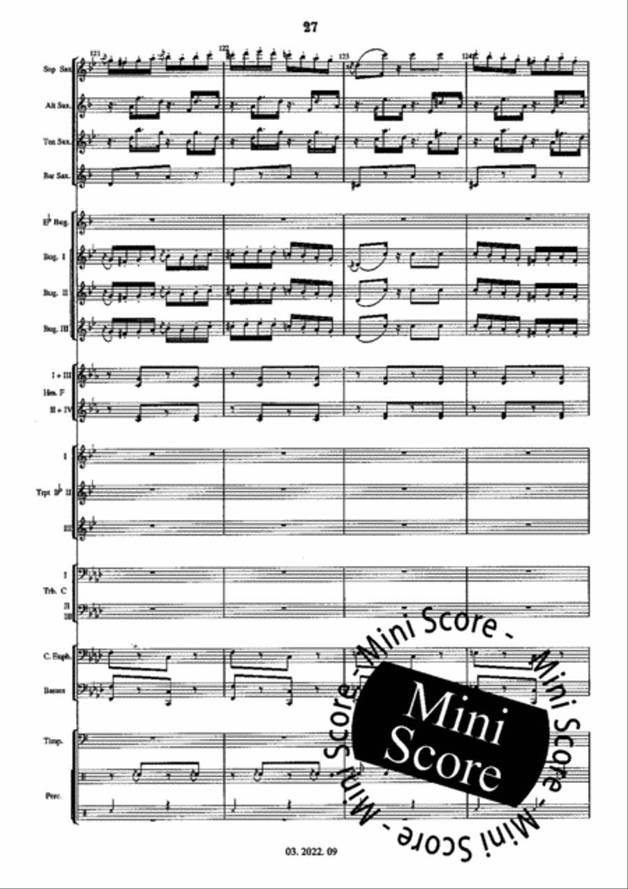 Hungarian Fantasy Fanfare Band scores gallery preview page 31