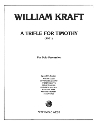 Book cover for A Trifle For Timothy (1981)