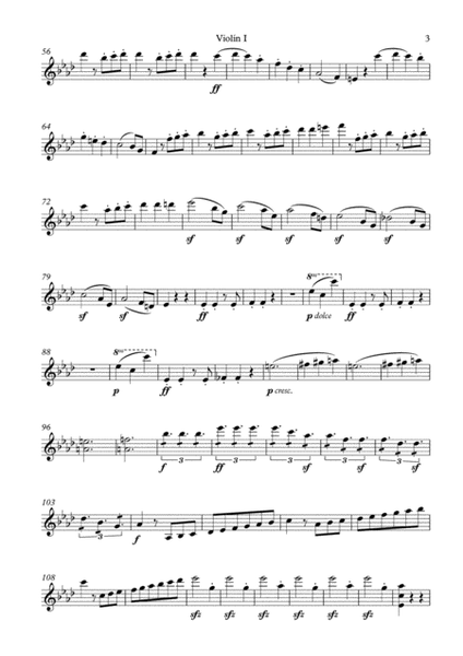 Ludwig van Beethoven - Egmont "Overture" - Para cuarteto de cuerdas (Violin I)