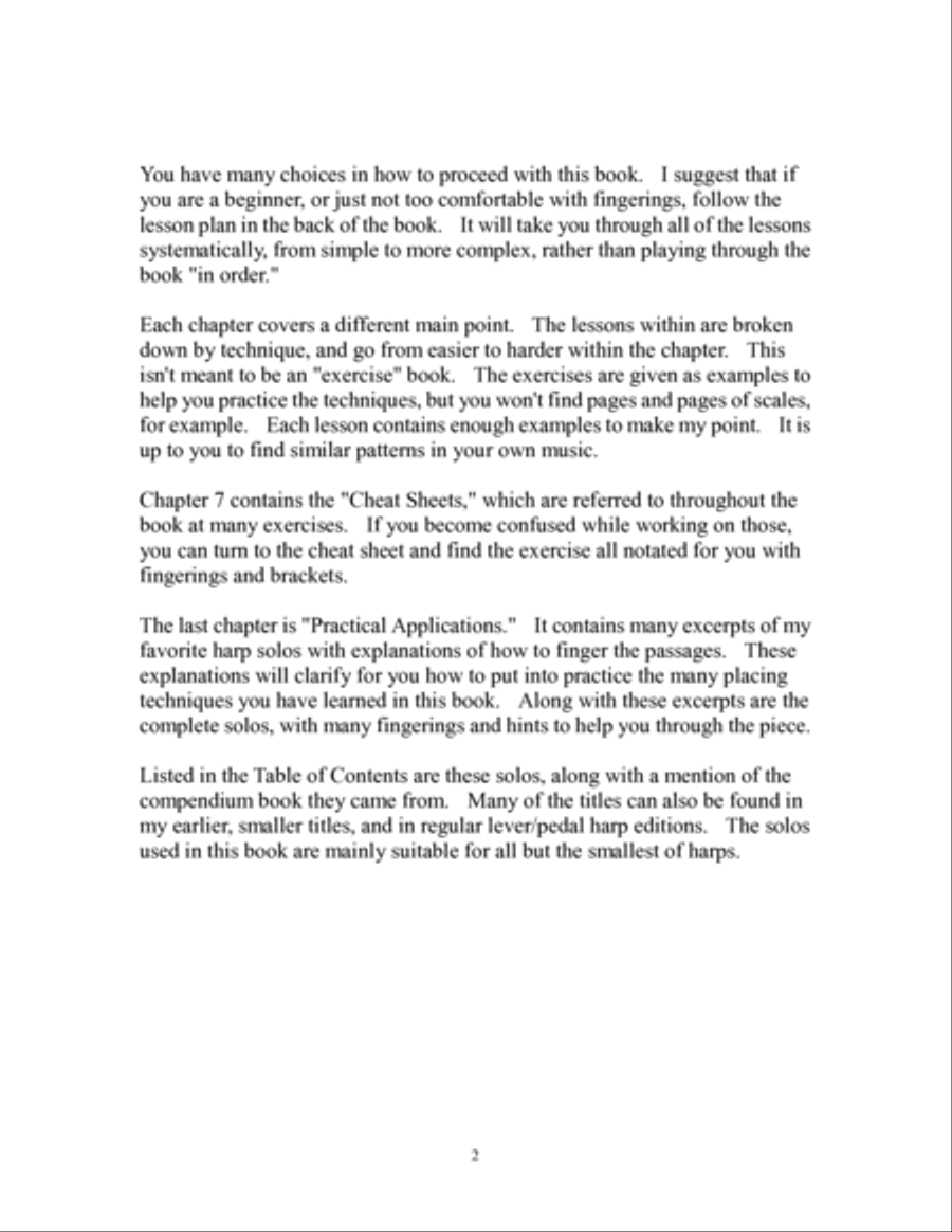 Harp In Hand, A Comprehensive Guide to Patterns, Placing and Fingering Fundamentals, For All Harps Harp scores gallery preview page 6