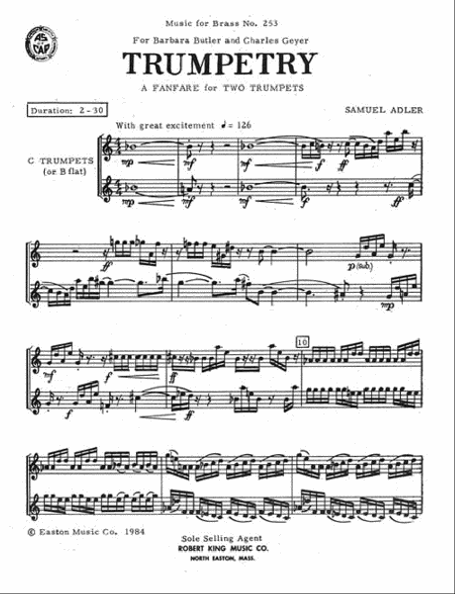 Trumpetry (trumpets 2) Trumpet scores gallery preview page 2