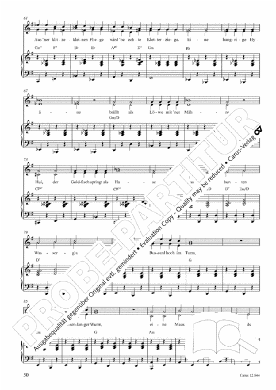 Gruselmonsterzaubersongs. Heft II Children's Choir scores gallery preview page 51
