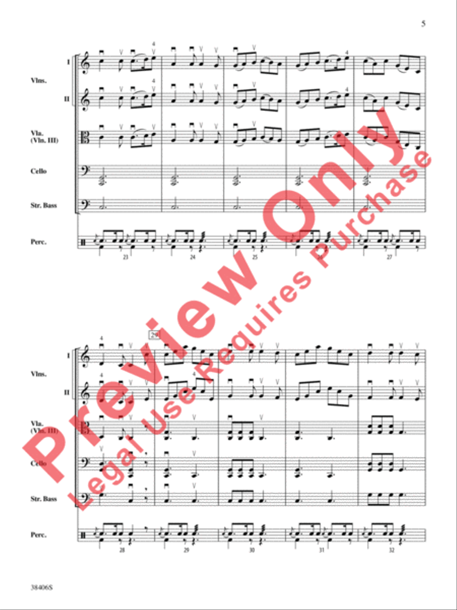 The Campbells Are Coming The Campbells Are Coming String Orchestra scores gallery preview page 6