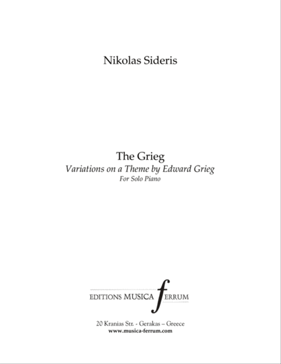 The Grieg for solo piano The Grieg for solo piano Piano Solo scores gallery preview page 3