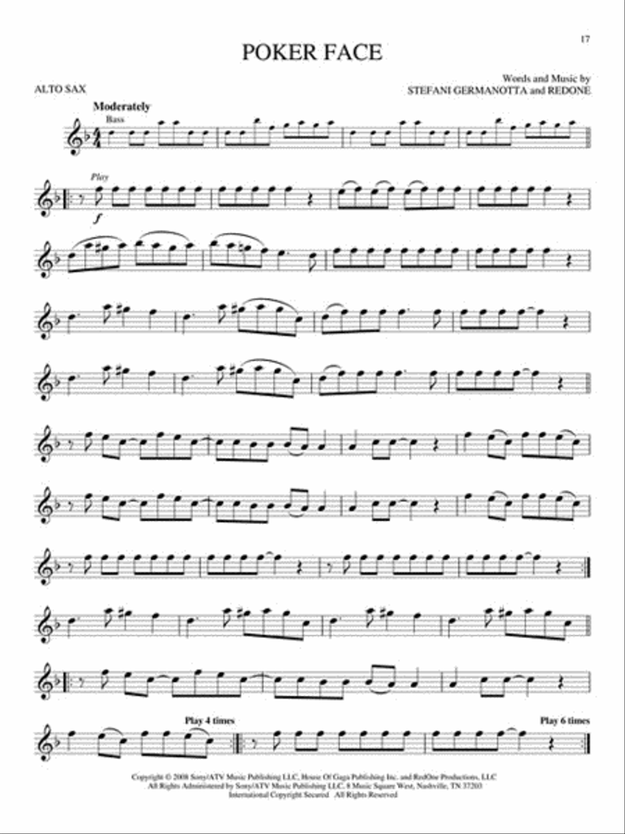 Popular Hits Popular Hits Alto Saxophone scores gallery preview page 4