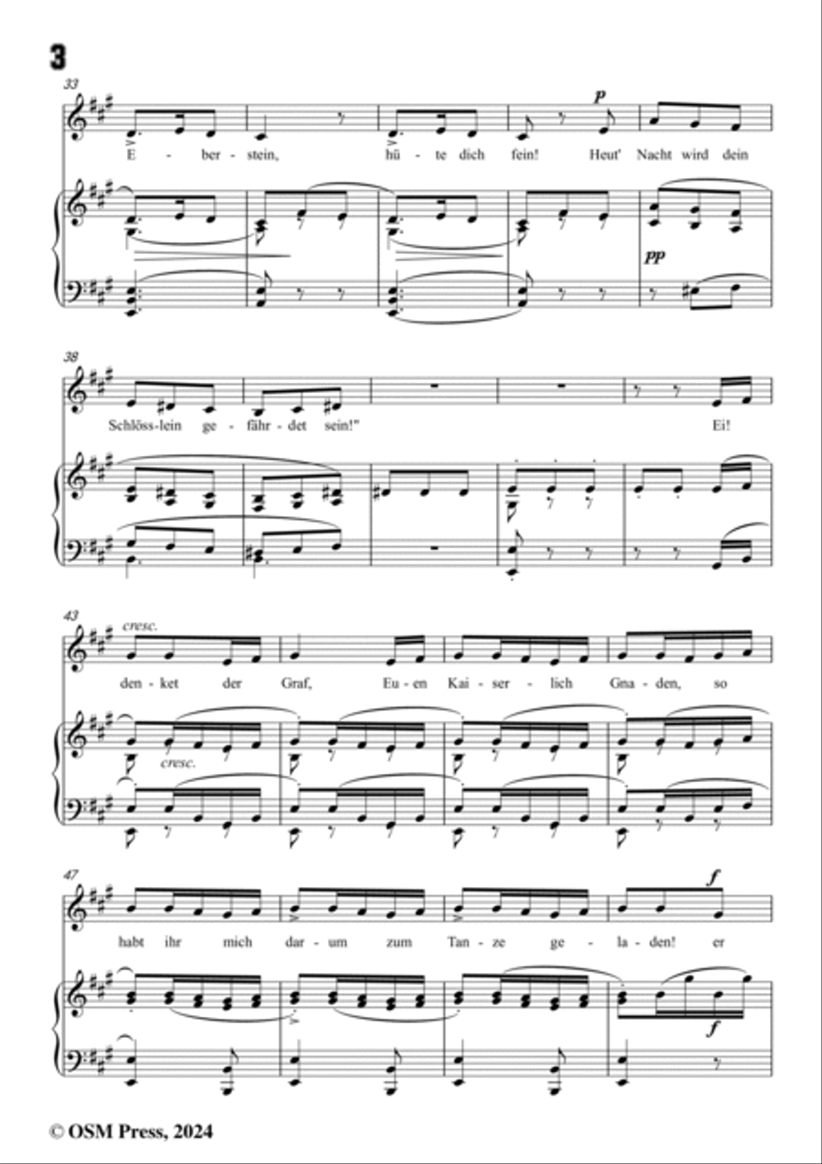C. Loewe-Graf Eberstein(Zu Speier im Saale da hebt sich ein Klingen),in A Major Voice scores gallery preview page 4